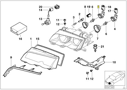 Portalámparas BMW E46 soluciona fallo de luz larga conector 63128380207 2