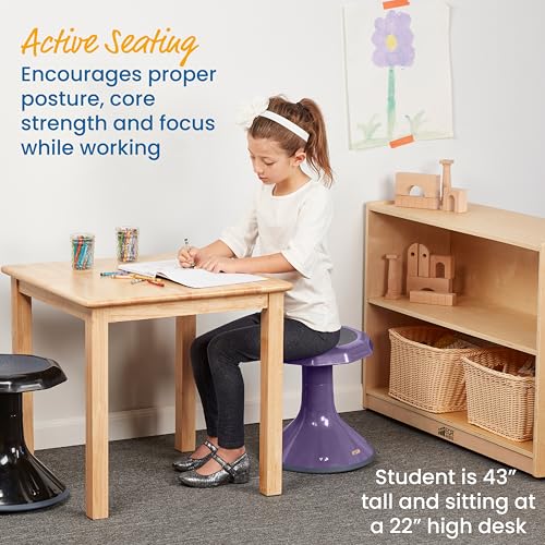 Image of ECR4Kids ACE Active Core Engagement Wobble Stool, 15-Inch Seat Height, Flexible Seating, Eggplant