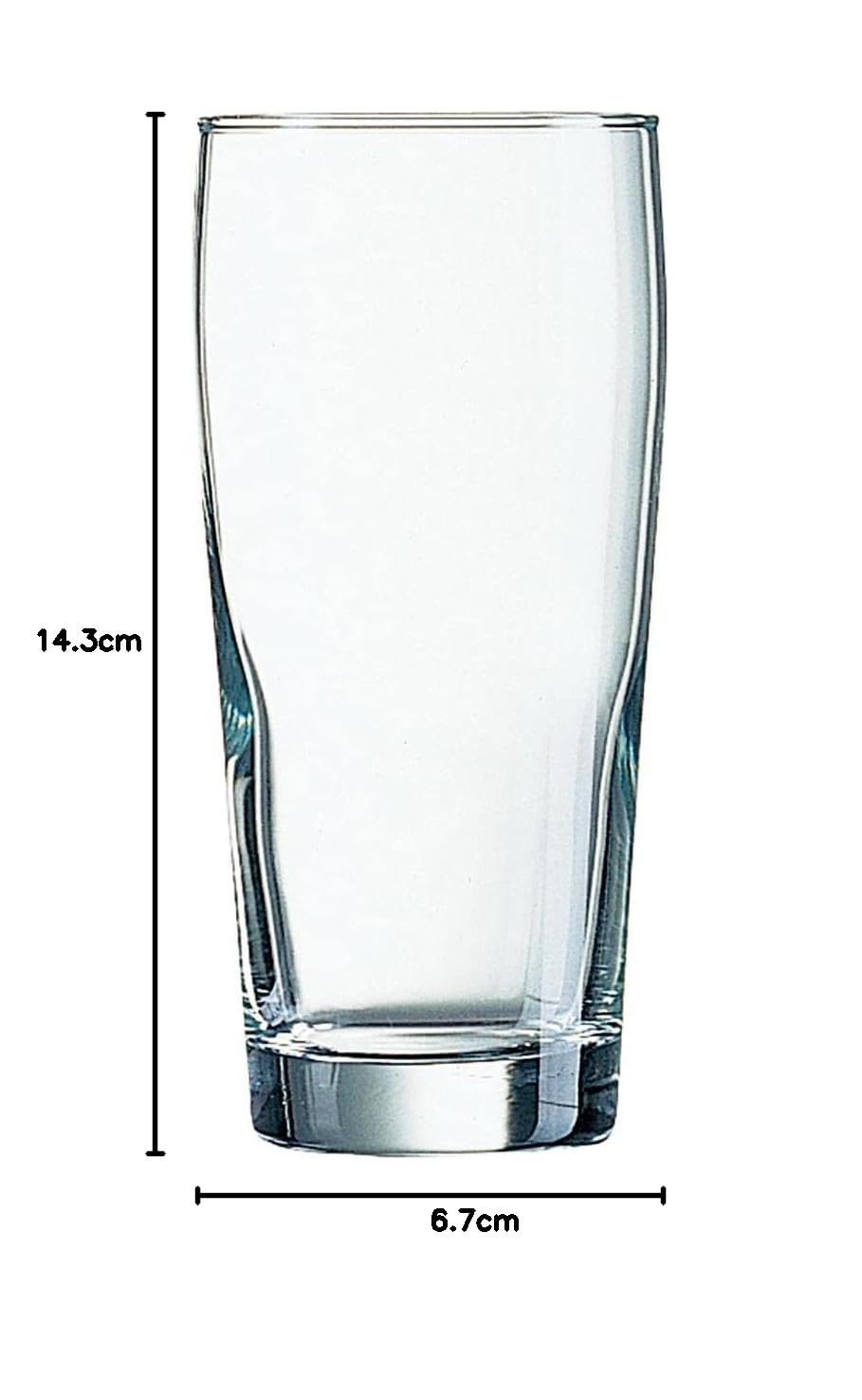 Arcoroc WILLI BECHER - Caja 12 Vasos Altos Cerveza Vidrio 33Cl