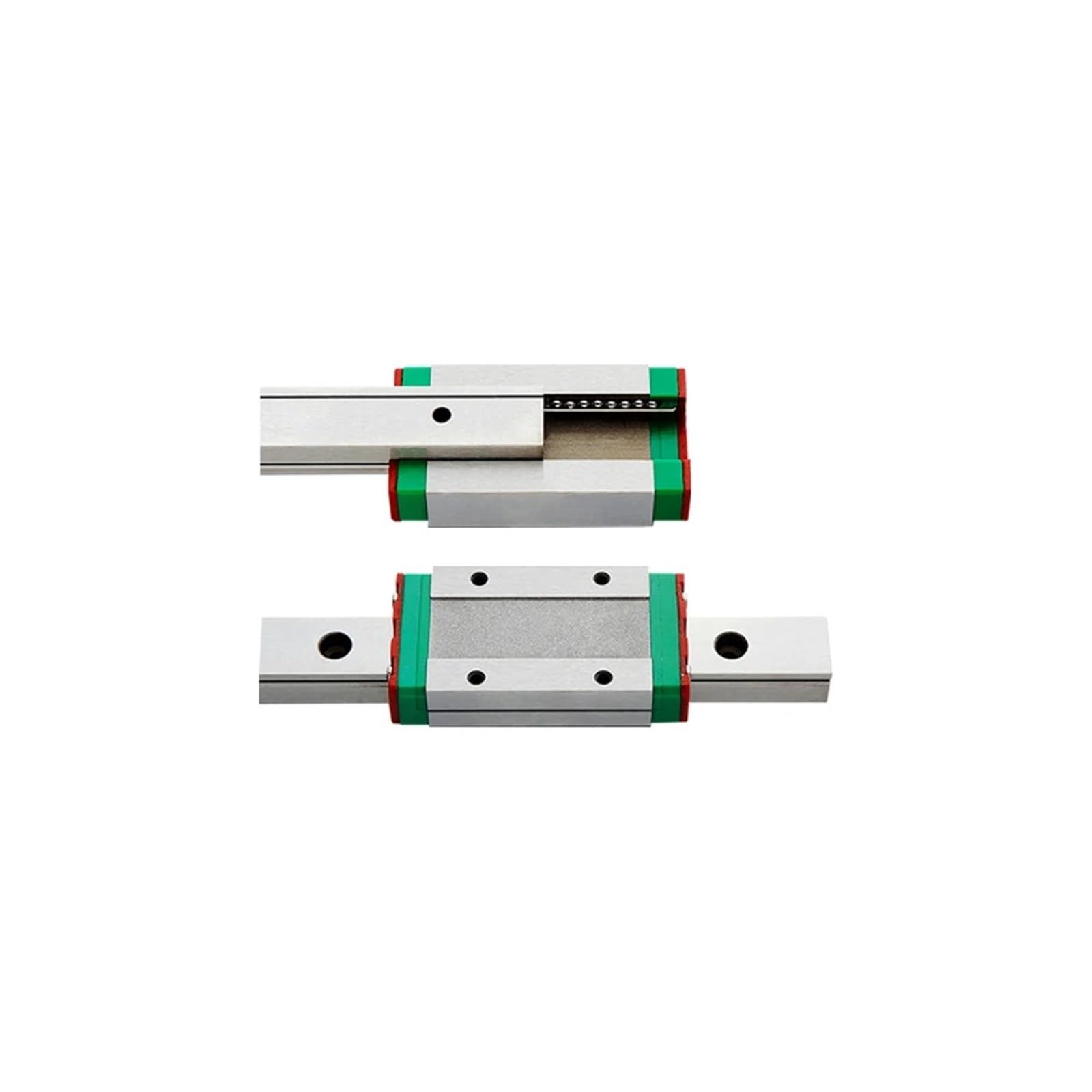 Prowadnica liniowa i wózek przesuwny 1 szt. Prowadnica liniowa + 1 szt. Miniaturowa szyna liniowa MGN15H 100 mm-500 mm(500mm)