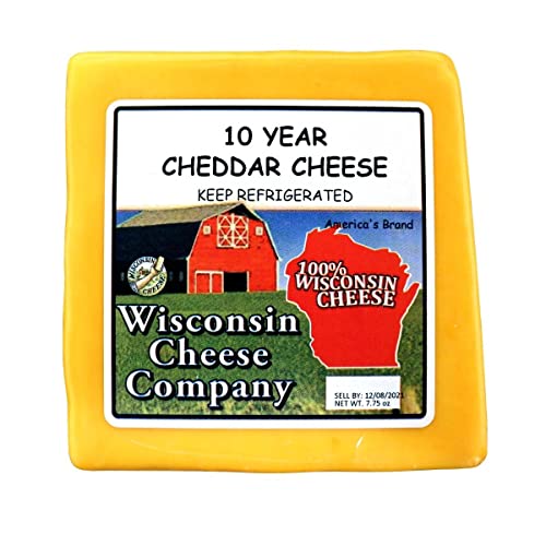 Image of Wisconsin Cheese Company - 100% Wisconsin Aged Cheddar Cheese & Cracker Gift Box - Aged Cheddar (3 Year, 5 Year, 8 Year & 10 Year) | Premium Wisconsin Cheese | Large Gift Box | Perfect for Parties, Charcuterie Boards, and Holiday Gifts