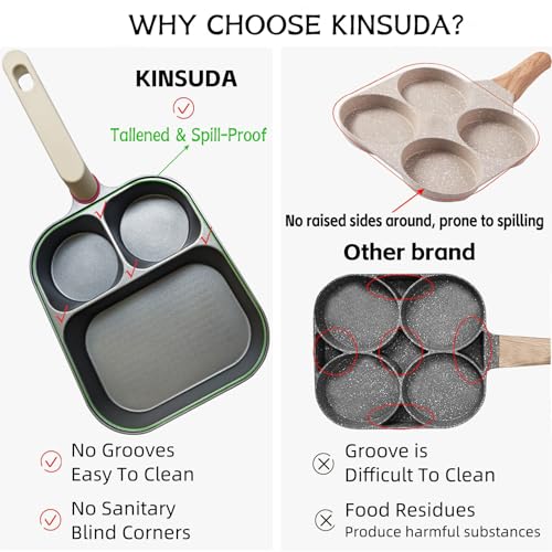 16% Off KINSUDA 3-in-1 Titanium Non-Stick Breakfast Pan - Image 6