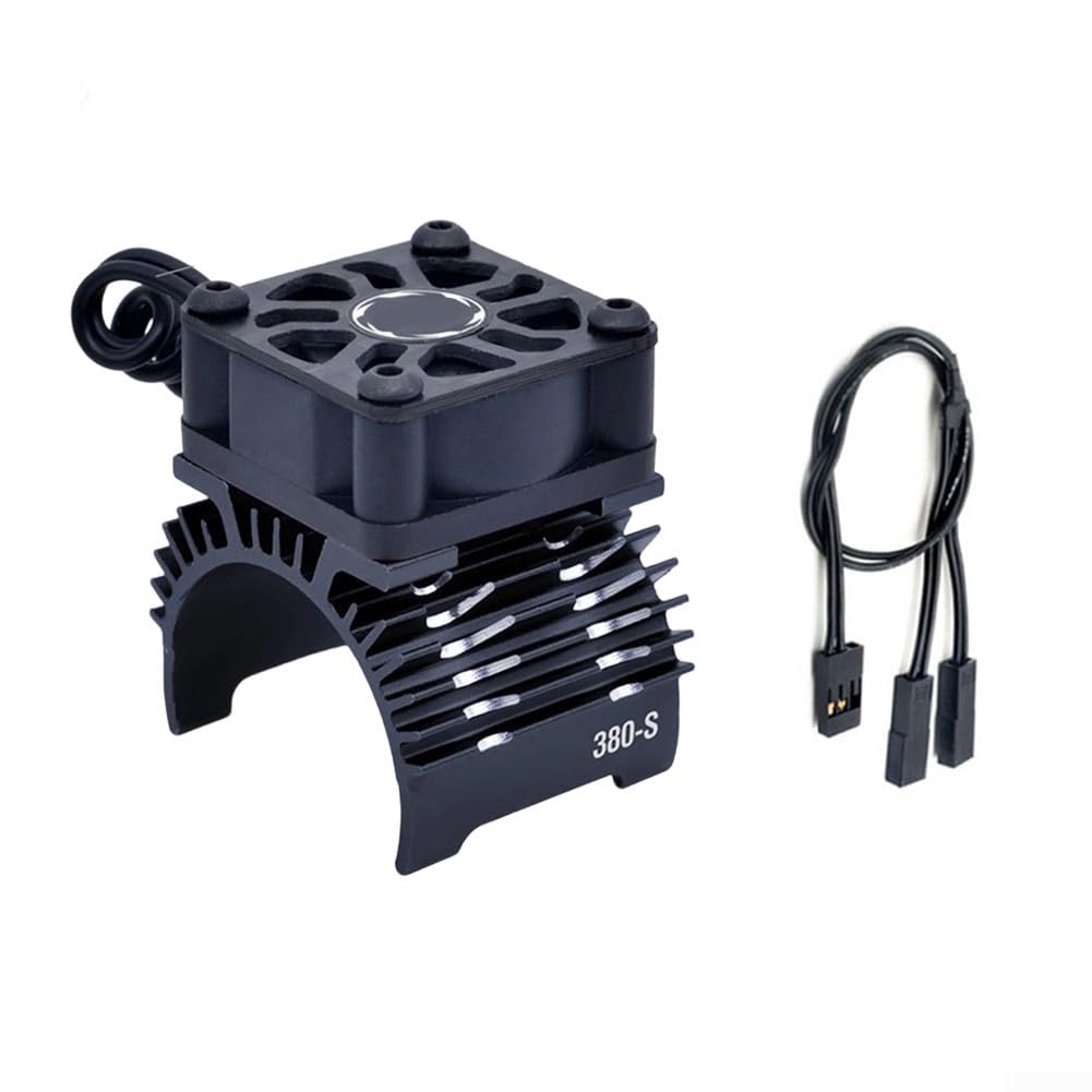 Niceminiwall For Surpass Hobby 30Mm Motor Cooling Fan, 28000RPM High RC Cooler With Metal Heatsink Cover For 1/8 1/10 RC Cars 36-38mm Brushless Motors(Black540-S) — image 1