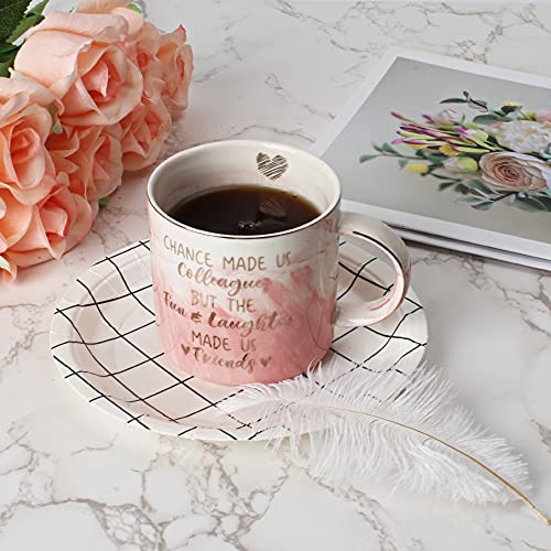 Christmas-Gifts-for-Coworker-Female-Friends-Best-Going-Away-Coworkers-BFF-Birthday-Gift-for-Women-Work-Bestie-Friend-Going-Away-Farewell-Present-Chance-Made-Us-Colleagues-Pink-Coffee-Cup