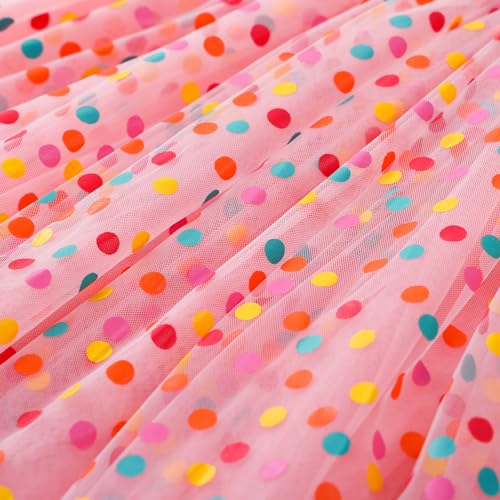 Image of GSVIBK Baby Girls Tutu Dress Sleeveless Toddler Cotton Tulle Skirt Princess Party Prom Dresses