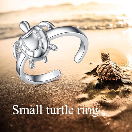 Anillo de tortuga marina hipoalergénico y ajustable que no irrita la piel sensible 6