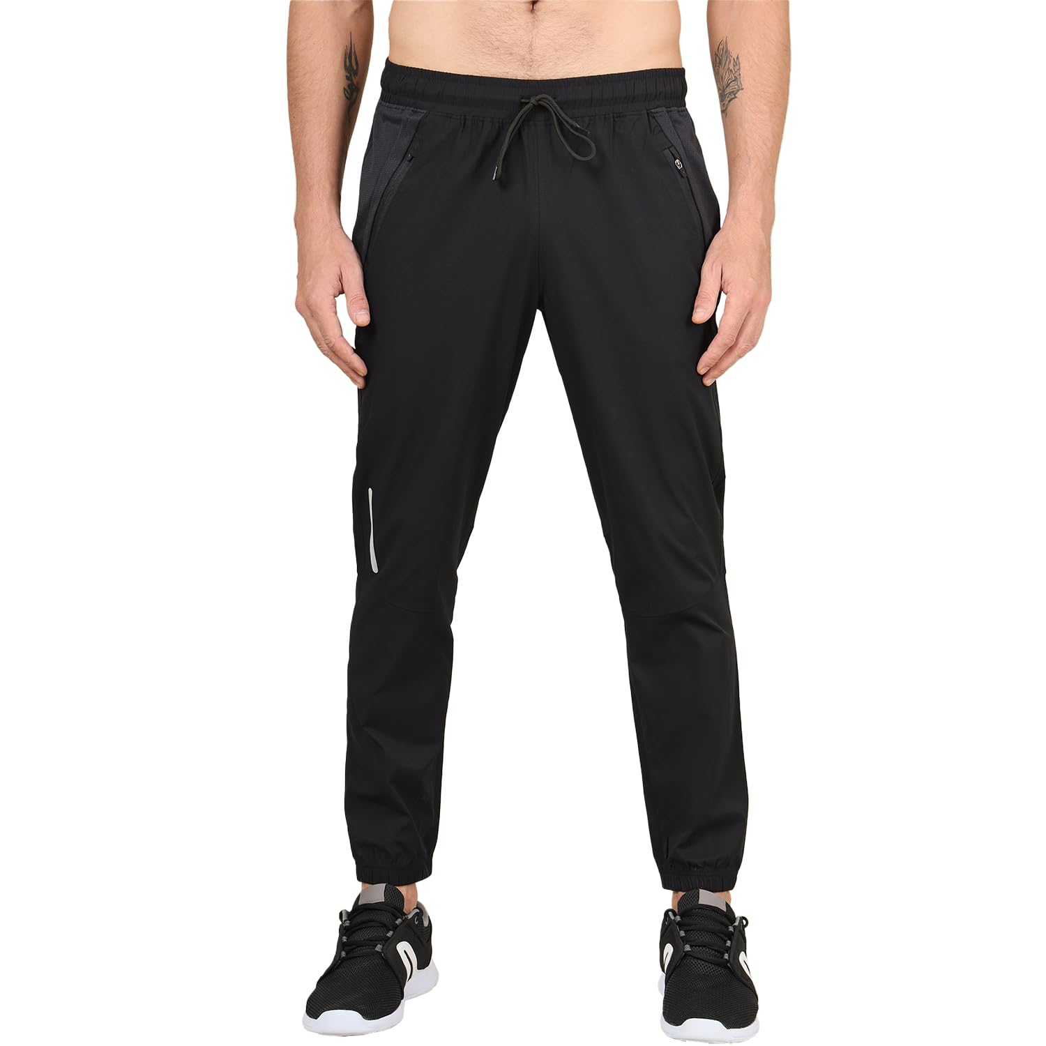 Mens Woven Regular Fit Activewear Joggers for Running, Gym, Sports and Regular Use Stretchable, Colorblock and Antimicrobial