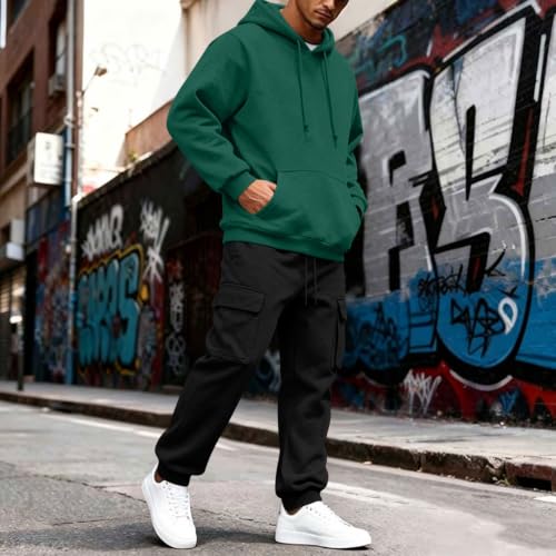 Men's Track Suits 2 Piece Set Plus Size Winter Track Suits Mens Pullover Hoodie Cargo Sweat Jogger Casual Lounge Sweatsuit Capsule Wardrobe Conjunto Deportivo Para Hombre - image 4