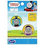 オリムパス 刺しゅうワッペン きかんしゃトーマス シール アイロン 両用タイプ トーマス&カナ C224 サイズ約直径3cm