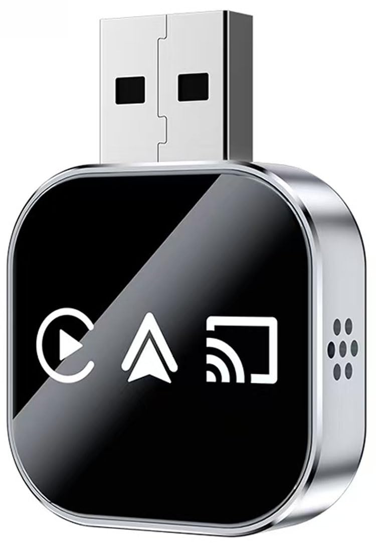 Photo 1 of 2026 Upgrade 3 in 1 Screen Mirror iOS Phone, Plug-and-Play Smart Car Interconnection Box with Fast 3s Connection, Voice Control, Split-Screen Display (H-A, for Android)