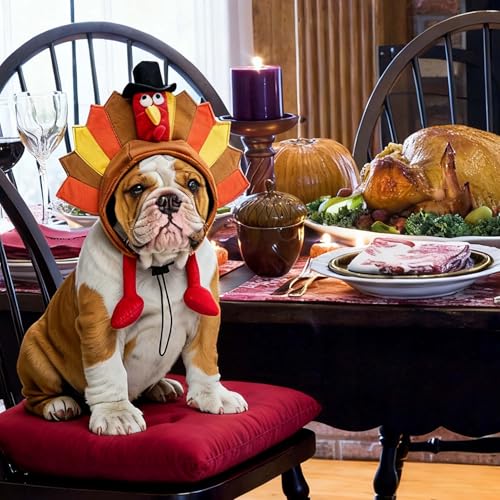 Disfraz de Pavo para Perro Talla Mediana miniatura 4