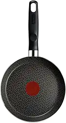 Frigideira Rochedo Robusta Grafite 20cm com Antiaderente Resist 3X, Reforçado com Partículas Minerais, Alta Espessura, Base Limpa Fácil e Thermo-Sinal