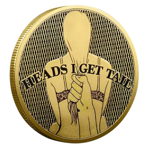 Moneda de decisión de buena suerte con cabezas y colas, monedas divertidas, regalos de broma para hombres y mujeres
