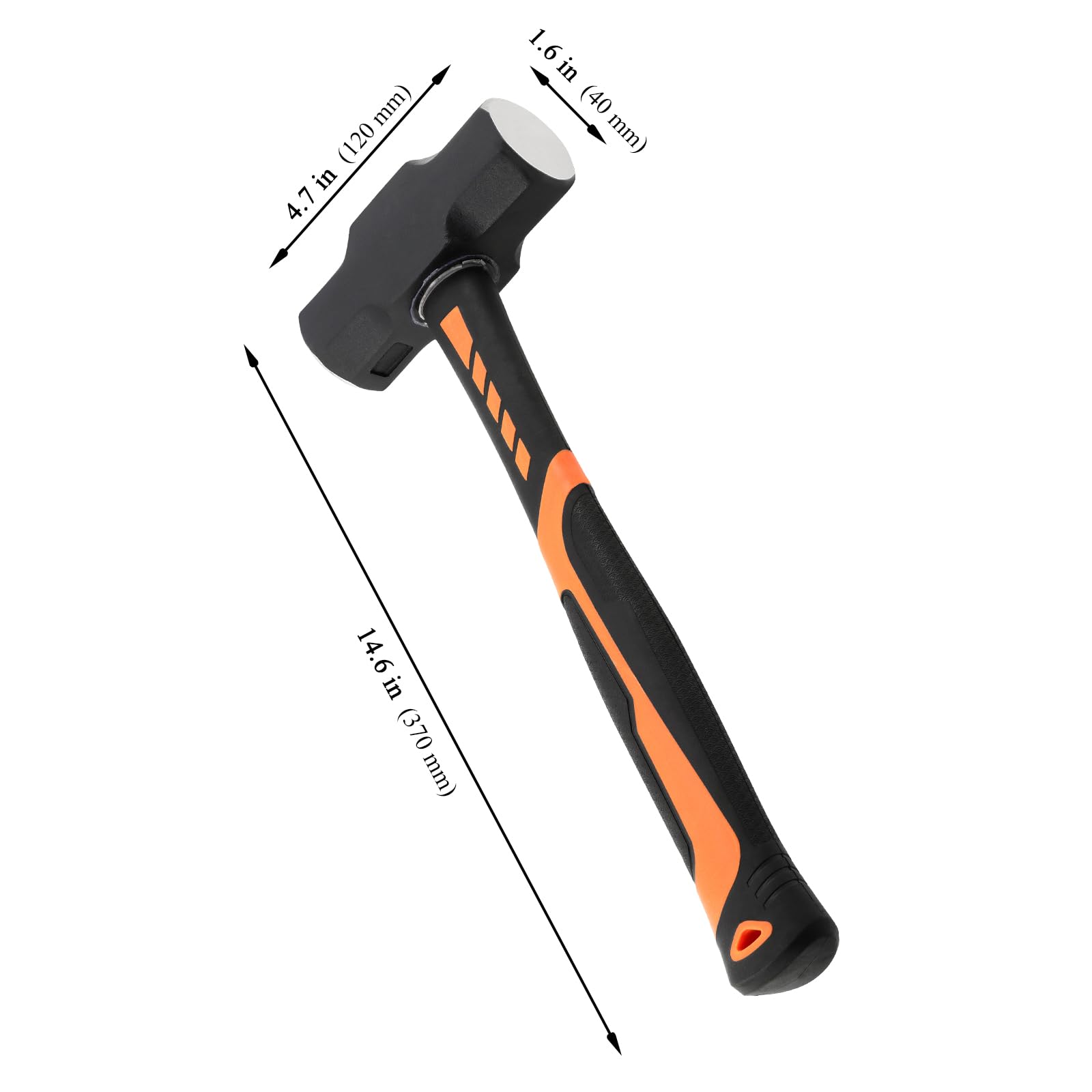 MUKSUET 2 PCS 3LB Club Hammers, Sledge Hammer with Plastic Handle, Heavy Duty Demolition Hammer for Home Renovation Gardening - Image 2