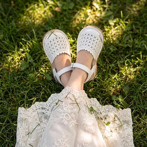 Image of THEE BRON Toddler Floral Cutout Closed Toe Sandals for Girls Breathable Summer Shoes
