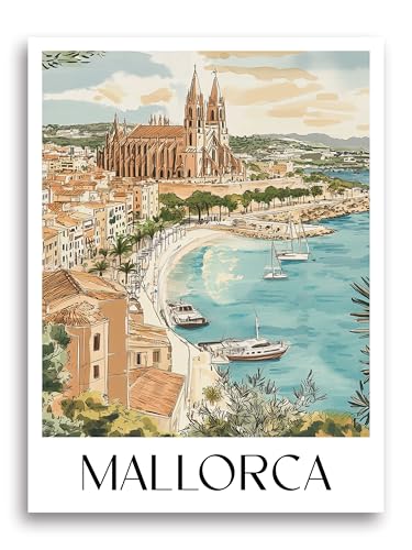 Poster Palma de Majorque cadeau idéal passionnés de voyage et décoration Espagne