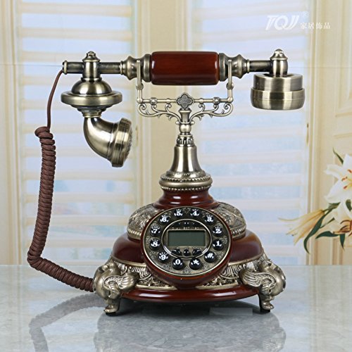 Téléphone antique marron au design créatif et finitions rétro d'exception