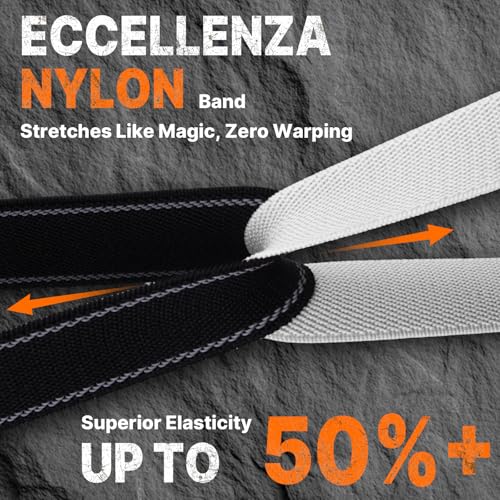 Image of Fullmosa 2-Pack Nylon Strap for Apple Watch 49(Ultra3 /2 /1) 46 45 44 42mm | Adjustable Breathable Stretch Sport Bands for iWatch SE3 /2 /1 Series 11 /10 /9 /8 /7 /6 /5 /4 /3 /2 /1, Suitable for Men Women