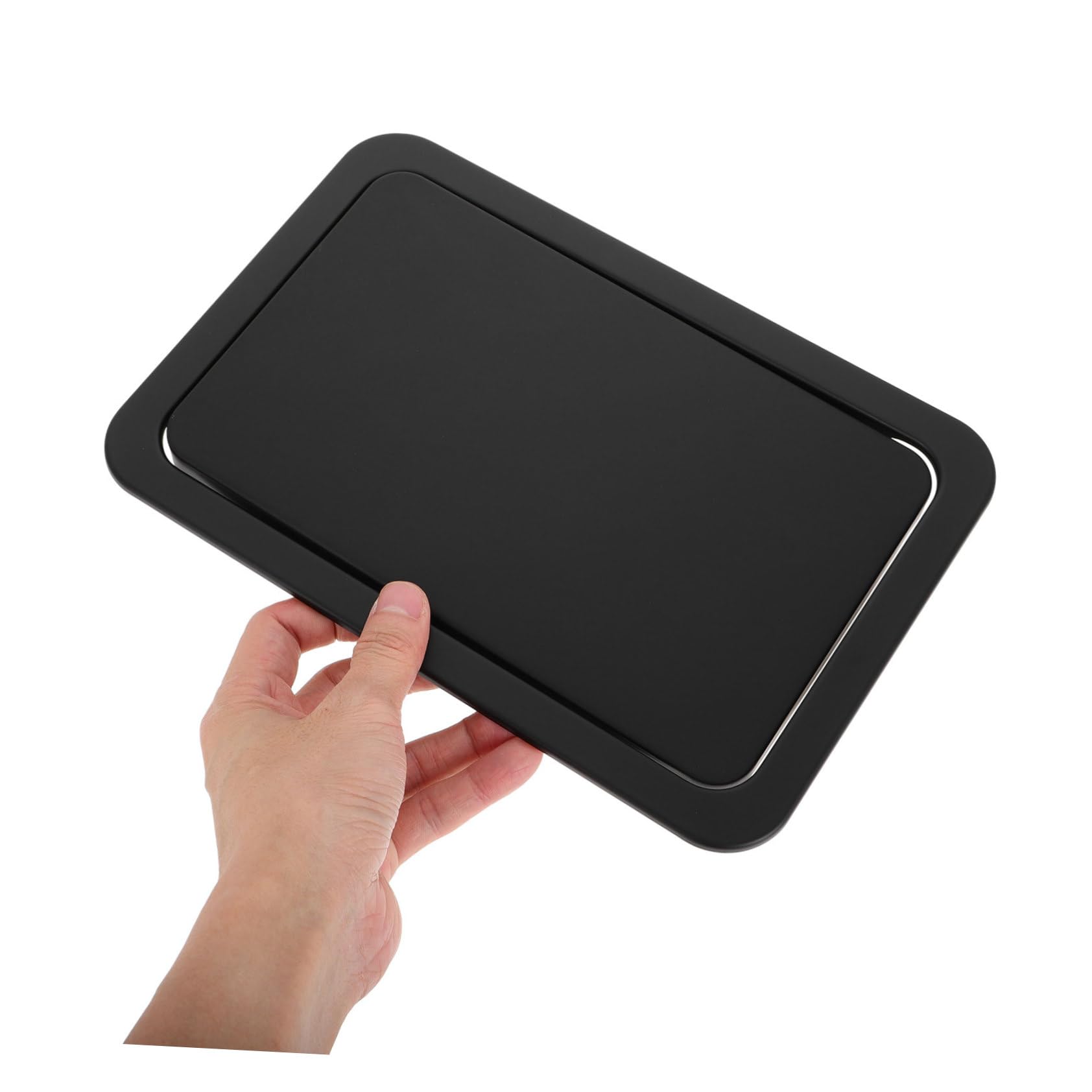 Kichvoe Tapa Abatible Resistente y Funcional de Acero Inoxidable Negra para y para Cubo de Basura de Encimera Adecuado para Cocinas en Hoteles y Restaurantes Cocinas Hoteles Restaurantes
