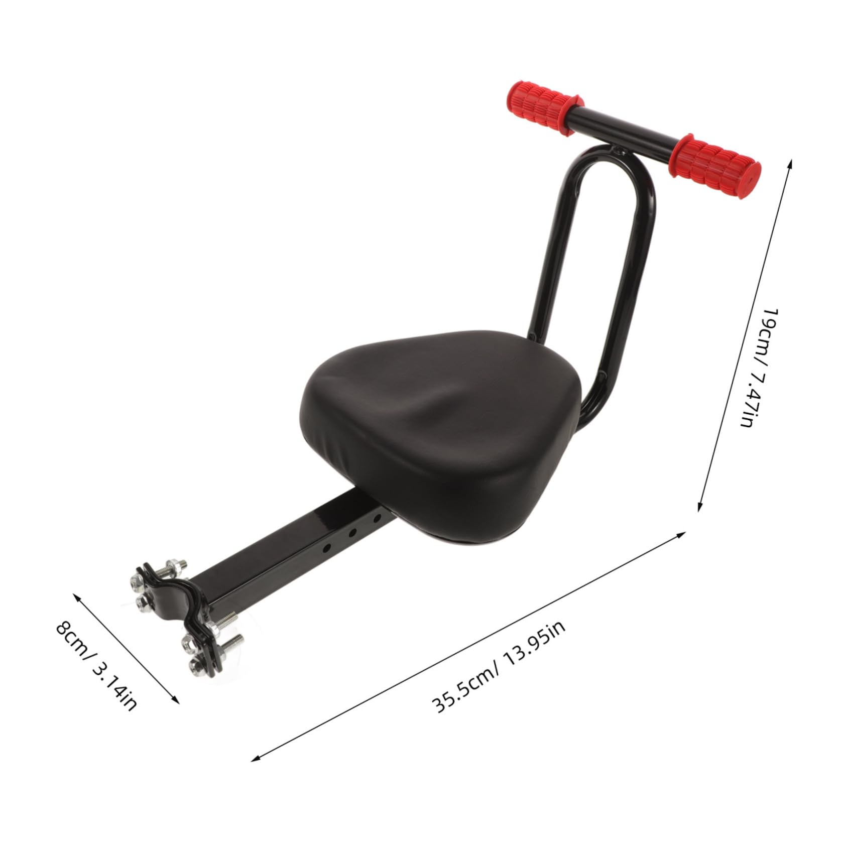 UPKOCH Asiento Infantil para Bicicleta de Montaña, Negro Reposabrazos