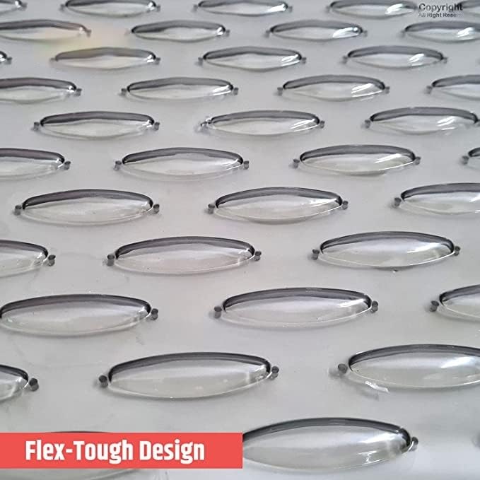 Image of 6225 FelxTough All Season Rubber Floor Car Mat for Car SUV, Universal Self Cut to Perfectly Fit (Clear)