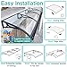 LSPYYDS Window Awning for Door Entrance, Patio Awnings Exterior Aluminum Alloy Bracket with Polycarbonate Cover Easy to Install Front Door Canopy UV/Rain/Snow Protection, Grey/24x24in
