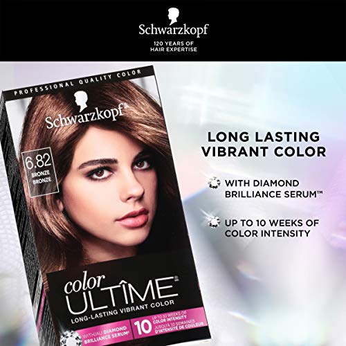 Schwarzkopf Vibrant Diamond Brilliance Color Ultime Hair Dye 6.82 Bronze, 1 Count - Image 4