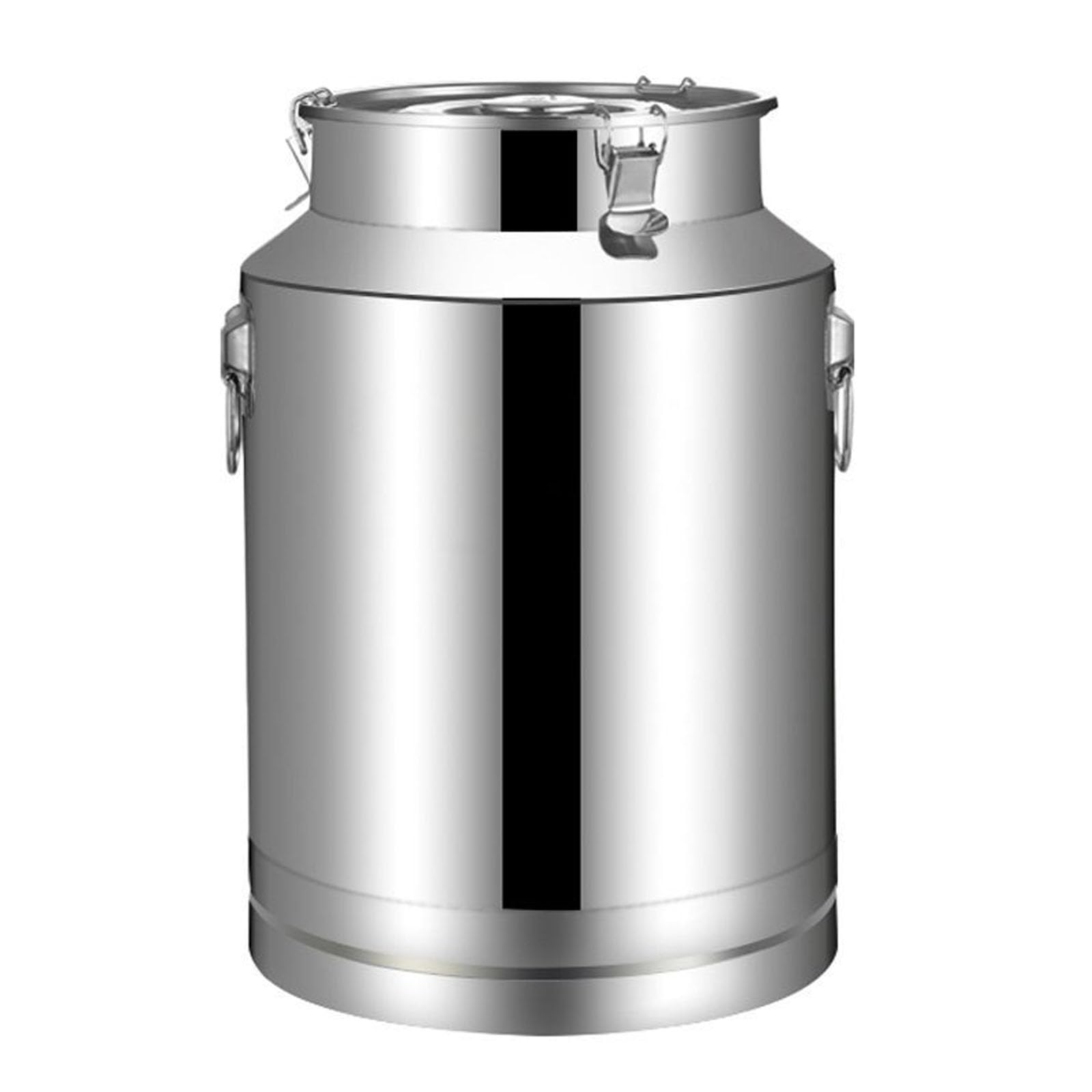 JKJZSALJ Stainless Steel Sealed Bucket With Lid, Airtight Milk Transport Can, Wine Pail With Secure Buckle, For Liquid Storage, 35L,30 * 44CM/28L