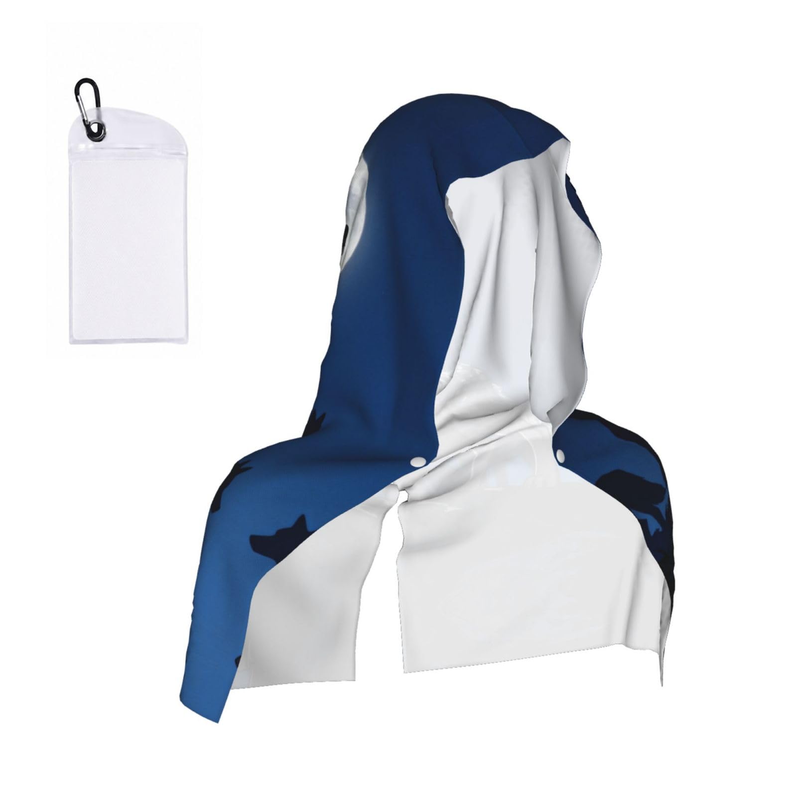 CNTDBU Alpha Wolf Leader Cooling Towel Hooded-Instant Chill Neck Cover for Sports, UV Cooling Rag for Running Gym