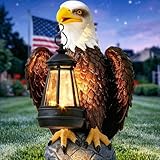 YDKOJGW American Bald Eagle Garden Statue with Solar Light,Outdoor Decor Sculpture,Perfect for Patio,Yard,Porch,Balcony,Distinctive Bald Eagle Home Decor,250 Anniversary USA Gift for Men Father