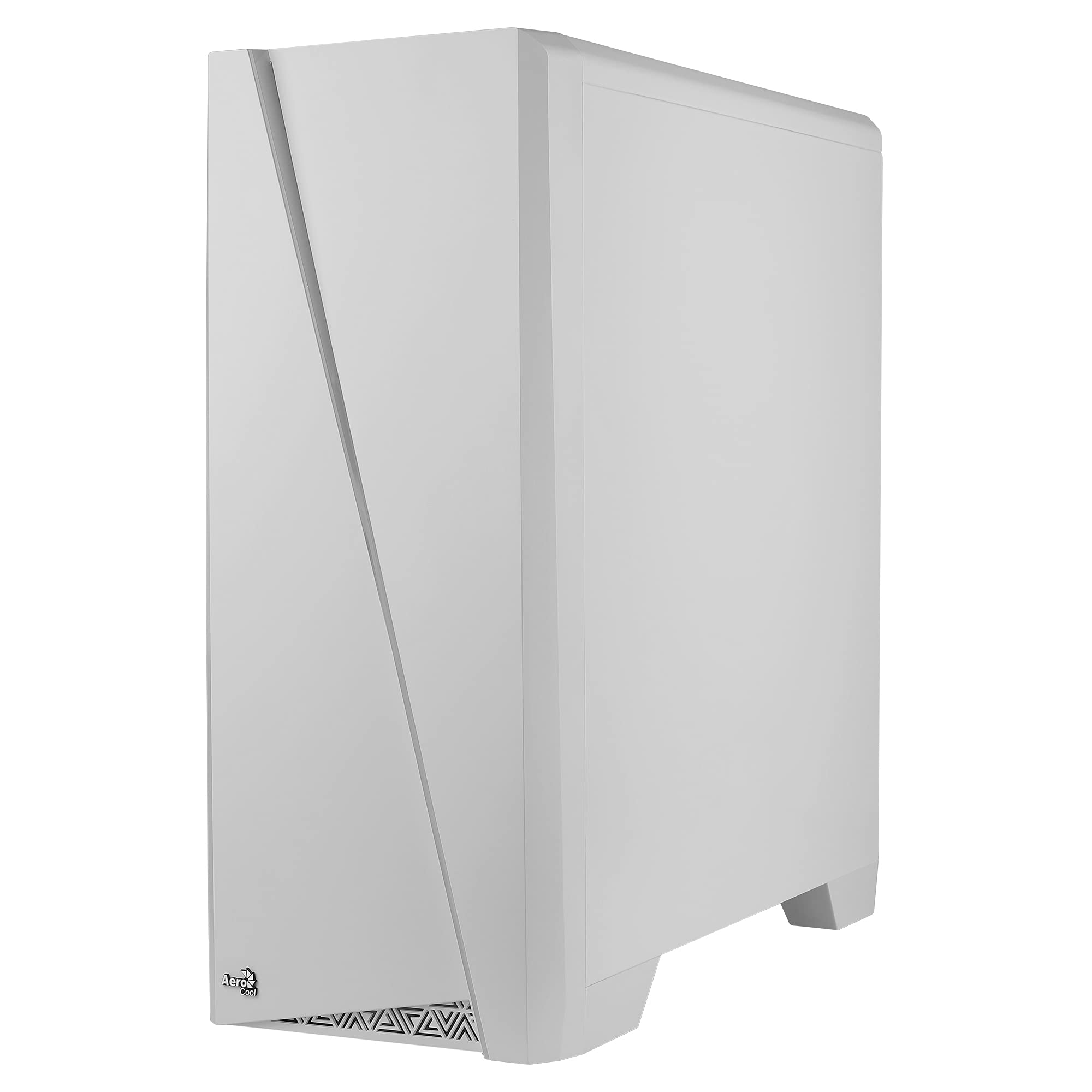 Aerocool CYLON – obudowa PC (pół-pochodnia, ATX, akrylowa ściana boczna, RGB LED z przodu, 13 trybów świecenia, łącznie z wentylatorem 12 cm z tyłu, USB 3.0), biała