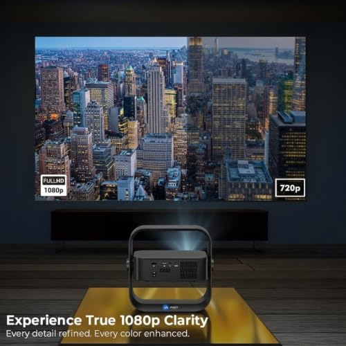 Image of Maizic Smarthome Official Google TV Smart Projector, Native 1080P Full HD, 4K UHD Support, 13000 Lumens, WiFi 6, Bluetooth 5.4, Auto Focus & Auto Keystone, Dust-Free Sealed Engine, 360 Foldable