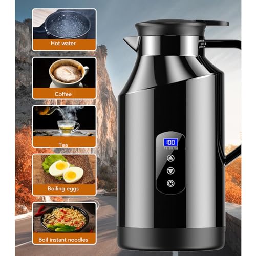 Hervidor eléctrico portátil para auto 1500ml acero inox miniatura 4