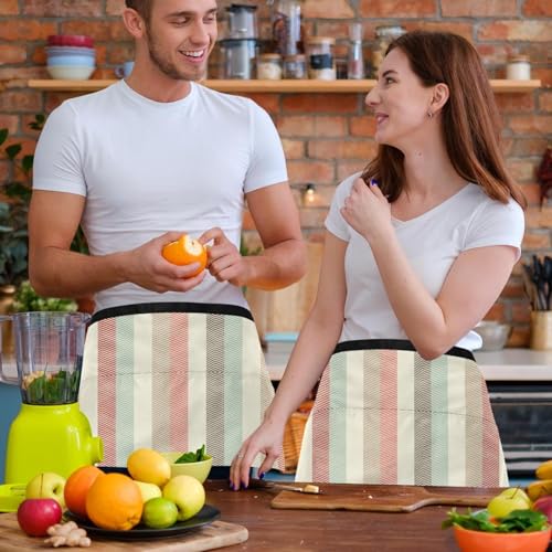 Tablier de chef multicolore avec poches pour restaurant et travail de service - 6