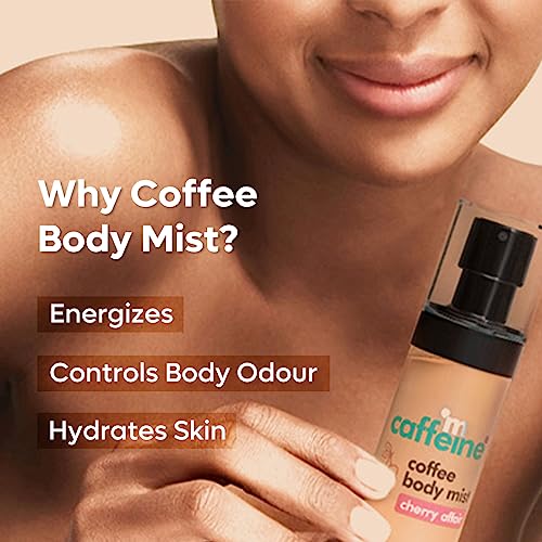 mCaffeine Cherry Body Mist For Women with Long-lasting Fruity-Floral Fragrance | Coffee & Caffeine Kill Body Odour | Hydrating Skin-friendly... - Image 4