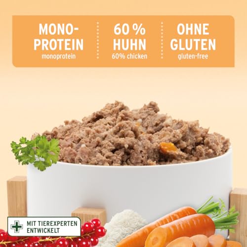 AniForte Nassfutter für Hunde LandChicken 6 x 800g mit Huhn und Gemüse