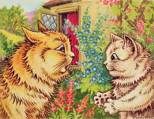 Cuadro de gatos de Louis Wain para decorar tu salón con arte clásico y alegre