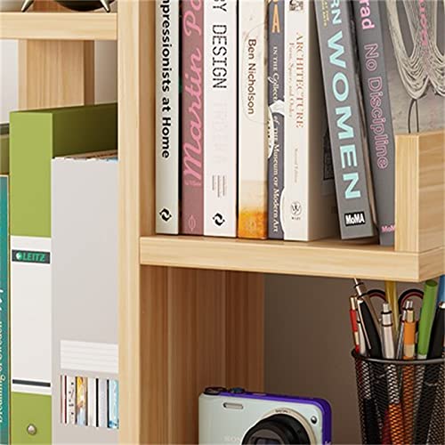 Estantería de escritorio azul – Estantería de almacenamiento multicapa para oficina pequeña, dormitorio de estudiantes, hogar, nización, diseño simple, solución de ahorro de espacio