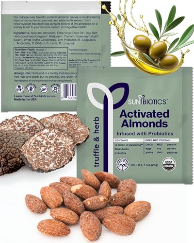 Image of Sunbiotics Activated Organic Sprouted Almonds - Truffle & Herb, Pack of 1