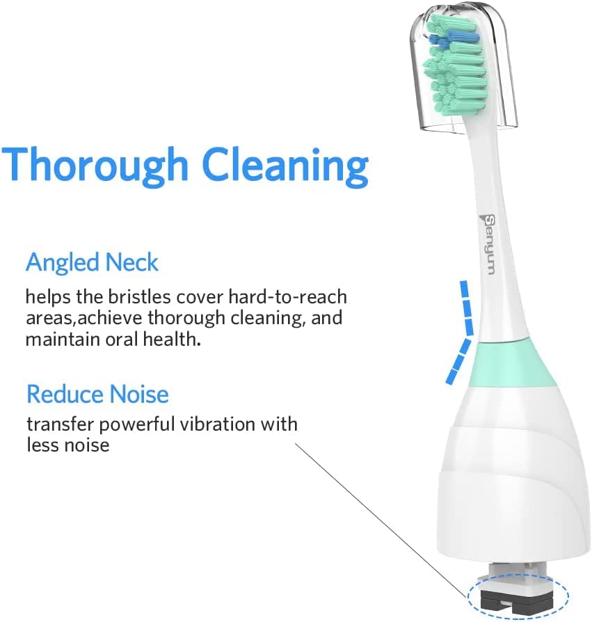 Senyum Replacement Toothbrush Heads for Philips Sonicare Replacement Heads E-Series,Compatible with Phillips Sonicare Replacement Brush Head Essence,Electric Toothbrush Heads for Sonic Care Brush