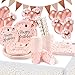 Set di 157 pezzi per festa di compleanno rosa piatti di carta bicchieri tovaglioli cannucce tovaglie per feste di compleanno per bambini con palloncini ad aria 30