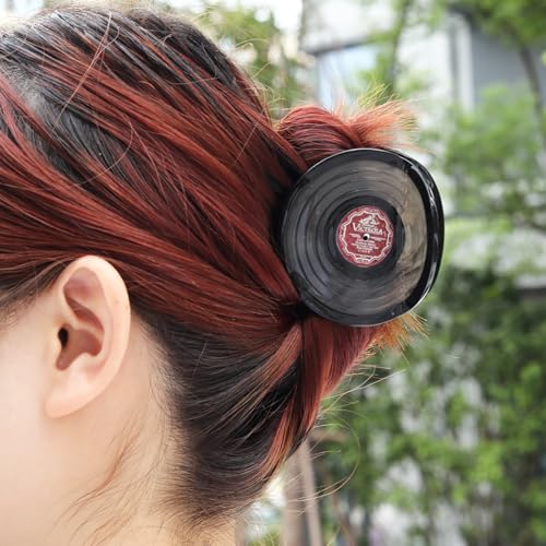 Pinza para el cabello personalizada acetato negro miniatura 6