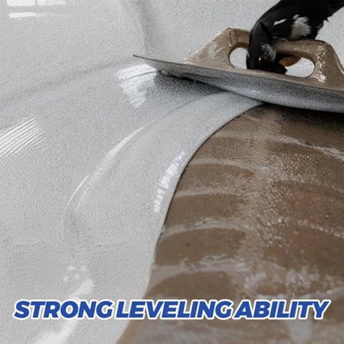 High-Gloss Marble Effect Epoxy Floors Coating, Louis Forest Epoxy Floor Paint, Garage Floor Paint, Waterproof Water-Based (Light Gray)