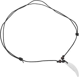 [WOFASHPURET] アクリル製軽量ドッグペンダントネックレス 男女兼用 狼牙デザイン チョーカースル 日常 パーティー 屋外イベント用 友人 家族への