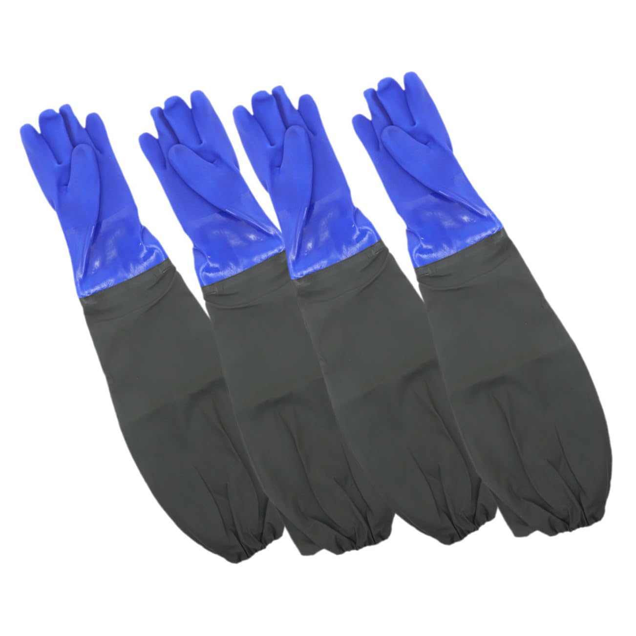 Ipetboom 2pares Guantes Largos Impermeables para Cocina Guantes de Goma Resistentes Codo para Lavar Platos y Cuidado de Peceras
