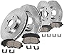 Callahan CDS02384 FRONT 305mm + REAR 264mm D/S 5 Lug [4] Rotors + Brake Pads + Clips [fit 2013 2014-2016 Dodge Dart]
