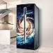 Fridge Wraps Kitchen Fridge Stickers Cover Full Doors, Fridge Sticker Full Covering Door Fridge Covers Skins Wall Stickers for Kitchen Decal, Nebula Space Mystery Starry Sky