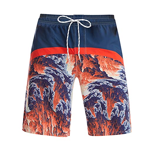 Badehose Für Herren Badeshorts,Badehose Weiß,Pailletten Shorts,kurze Hosen für Männer,Badeshorts Für Herren,Surfen Strandhose,Badehose Eng Herren,Badepant, azul oscuro, 3XL