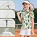 Goronwyfloyd Green Cactus Childrens Golf Shirt Quick Dry Girls Short Sleeve Zip Up Shirt for Outdoor Activities Daily Trip Size 5-12Y