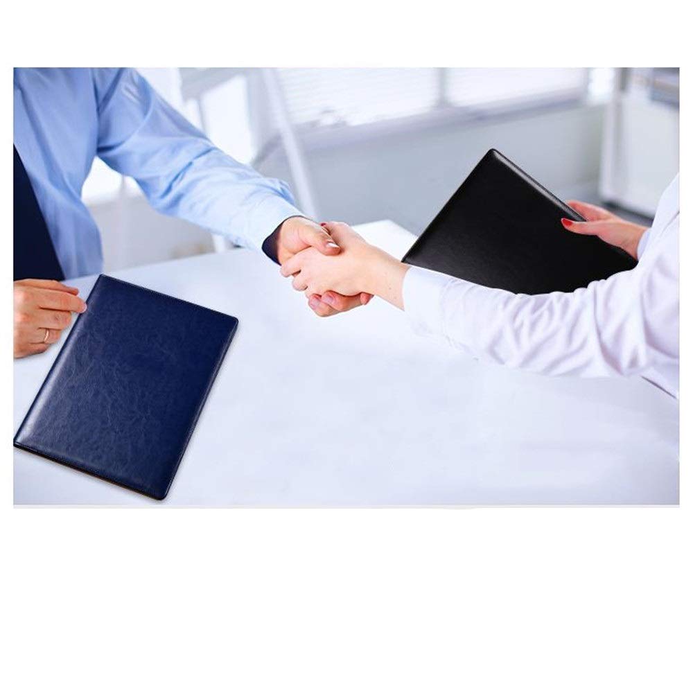 Raccoglitore per conferenze, cartella portadocumenti, professionale, calcolatrice, note, penne, documenti, telefono, carte di credito, documenti aziendali (blu, 320 x 250 mm)